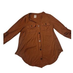 Brown Button-Up Shirt